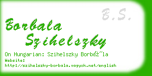 borbala szihelszky business card